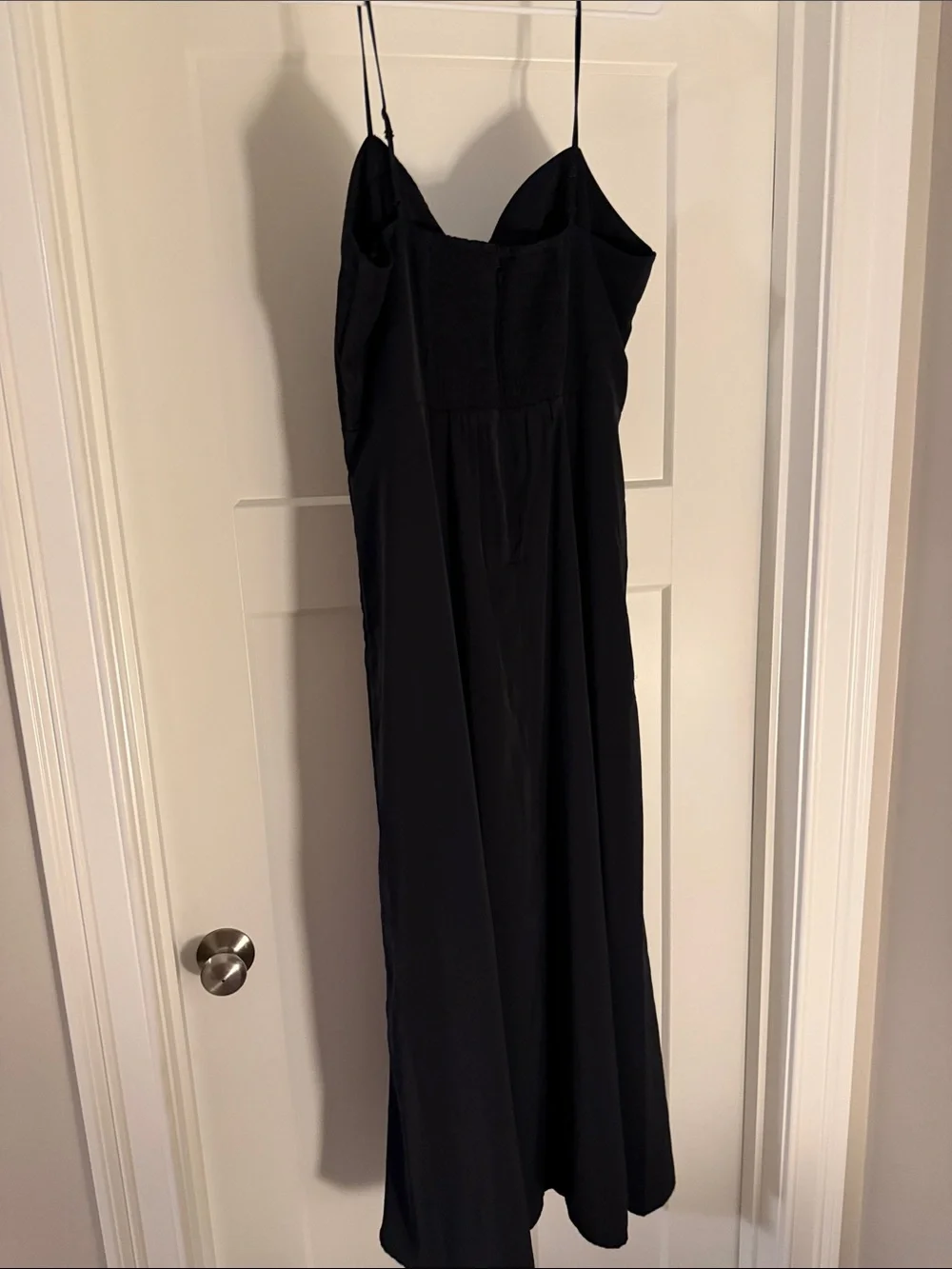 Abercrombie & Fitch Black Maxi Slip Dress with Spaghetti Straps
